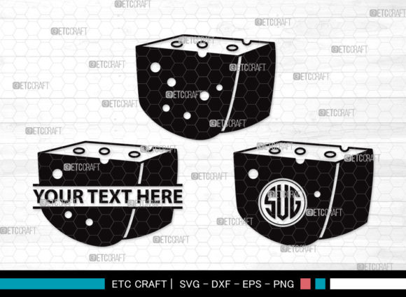 Cheese Monogram SVG Cut File for Crafts and Graphics