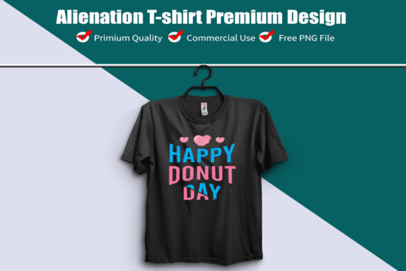 Happy Donut Day T-shirt Design SVG for Crafts and Graphics