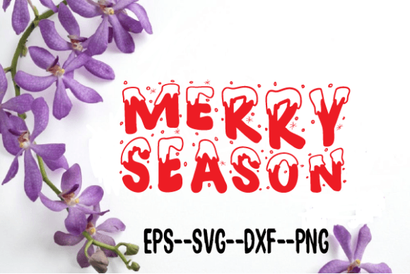 Merry Season Retro Wavy SVG for Crafts and Graphics
