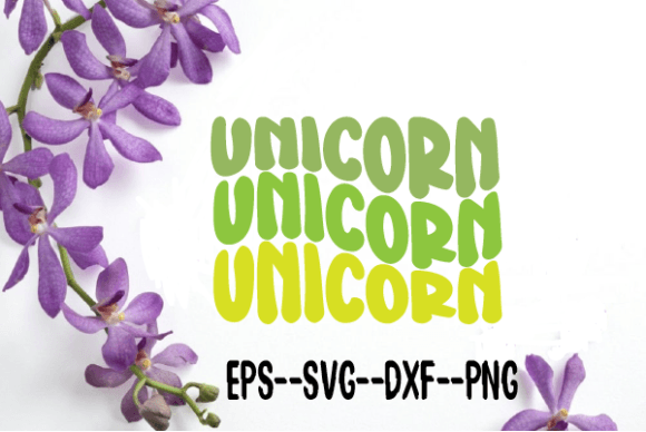 Unicorn Retro Wavy Svg Sublimation for Crafts and Graphics